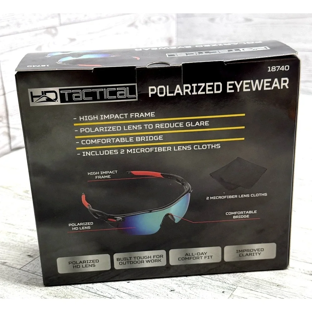 HD Tactical Polarized Eyewear 2 Pack‎ UV 400 Protection New in box